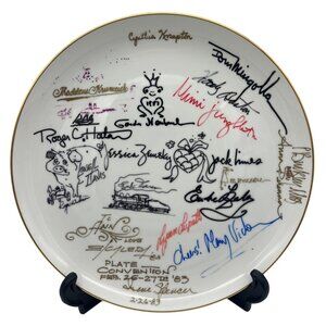1983 Collectible Plate Convention Artist Signed Porcelain Plate Feb 26-27 Rare